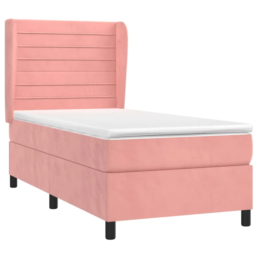 Sommier à lattes de lit et matelas Rose 80x200 cm Velours - 3