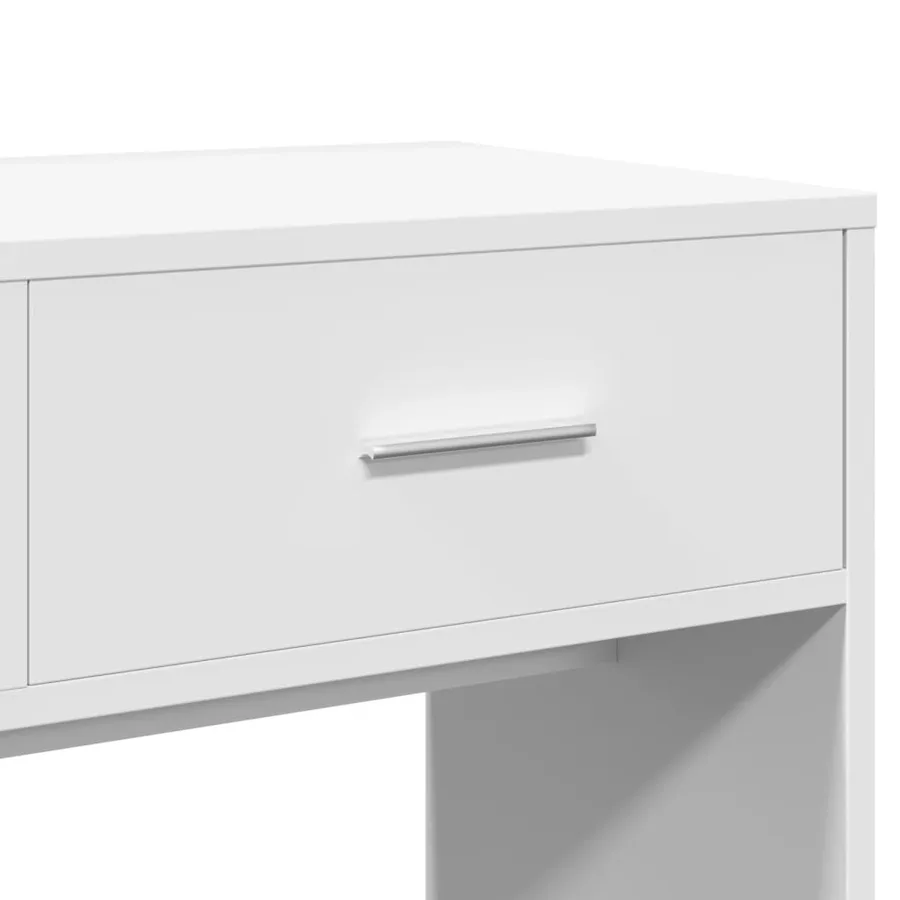 Ensemble de coiffeuse 3 pcs blanc bois d'ingénierie - 9