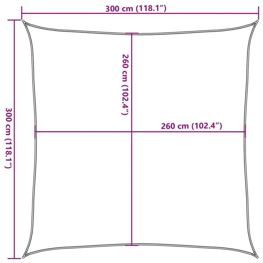 Voile d'ombrage sable 3x3 m 100 % polyester oxford - 10