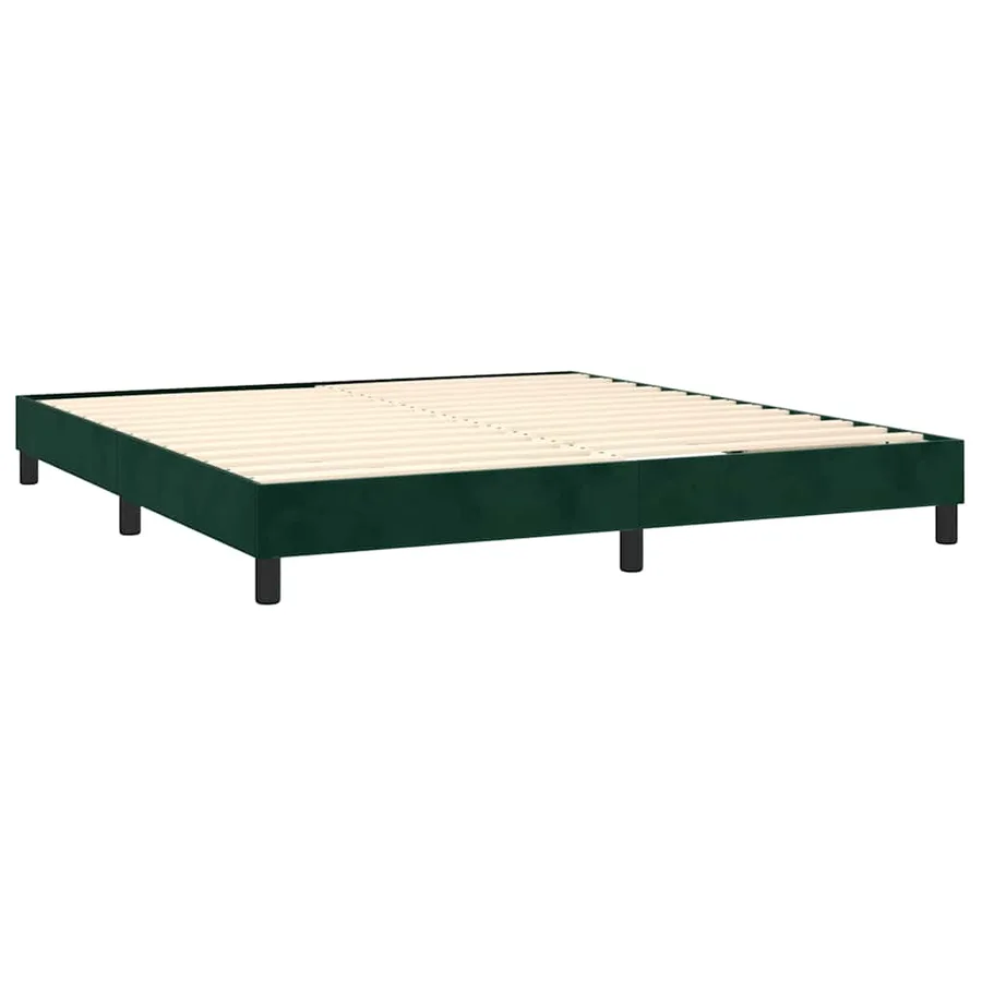 Sommier à lattes de lit avec matelas LED Vert foncé 180x200 cm - 5