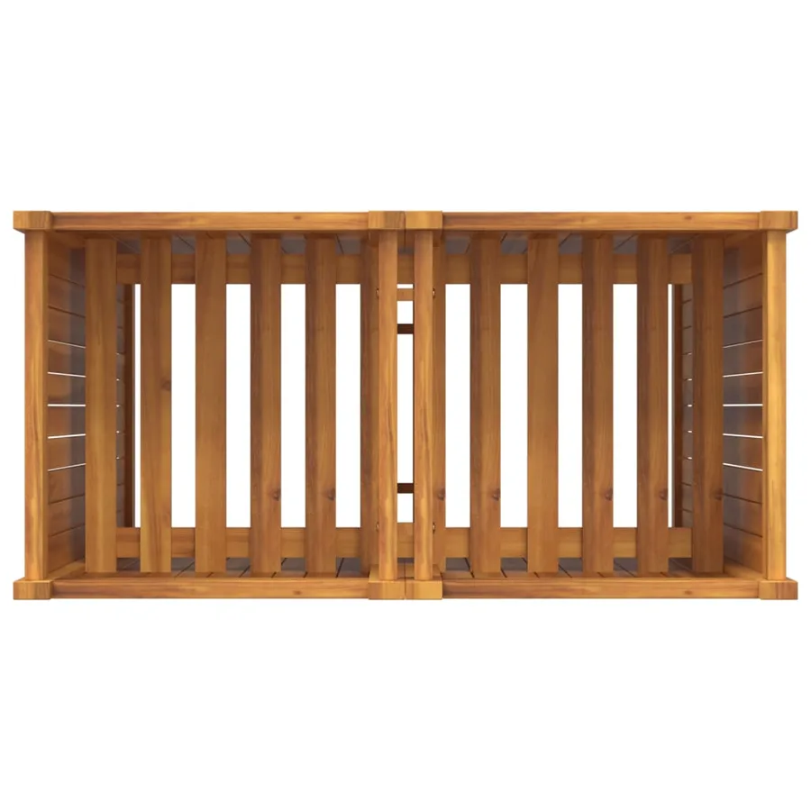 Jardinière avec doublure 84x42x100 cm bois massif d'acacia - 8