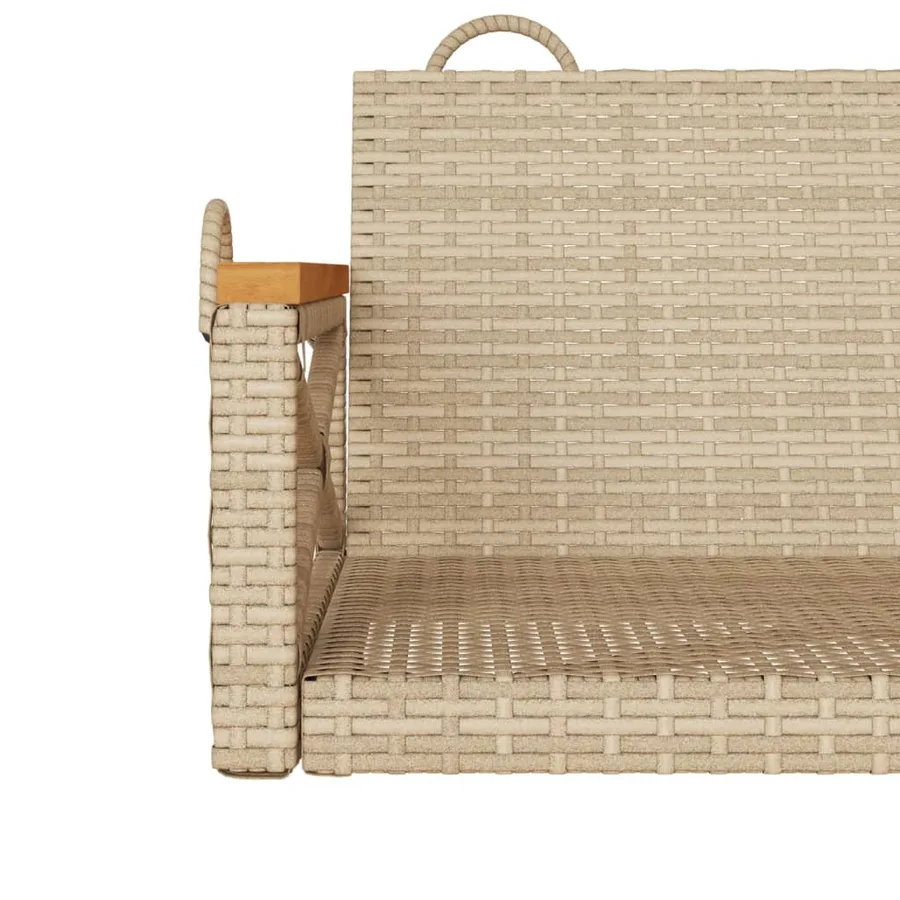 Balancelle beige 63x62x40 cm résine tressée - 8