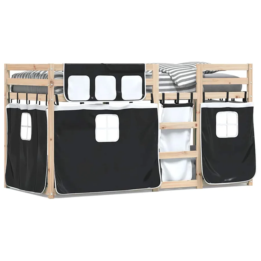 Lit superposé sans matelas 80x200 cm bois de pin massif - 2