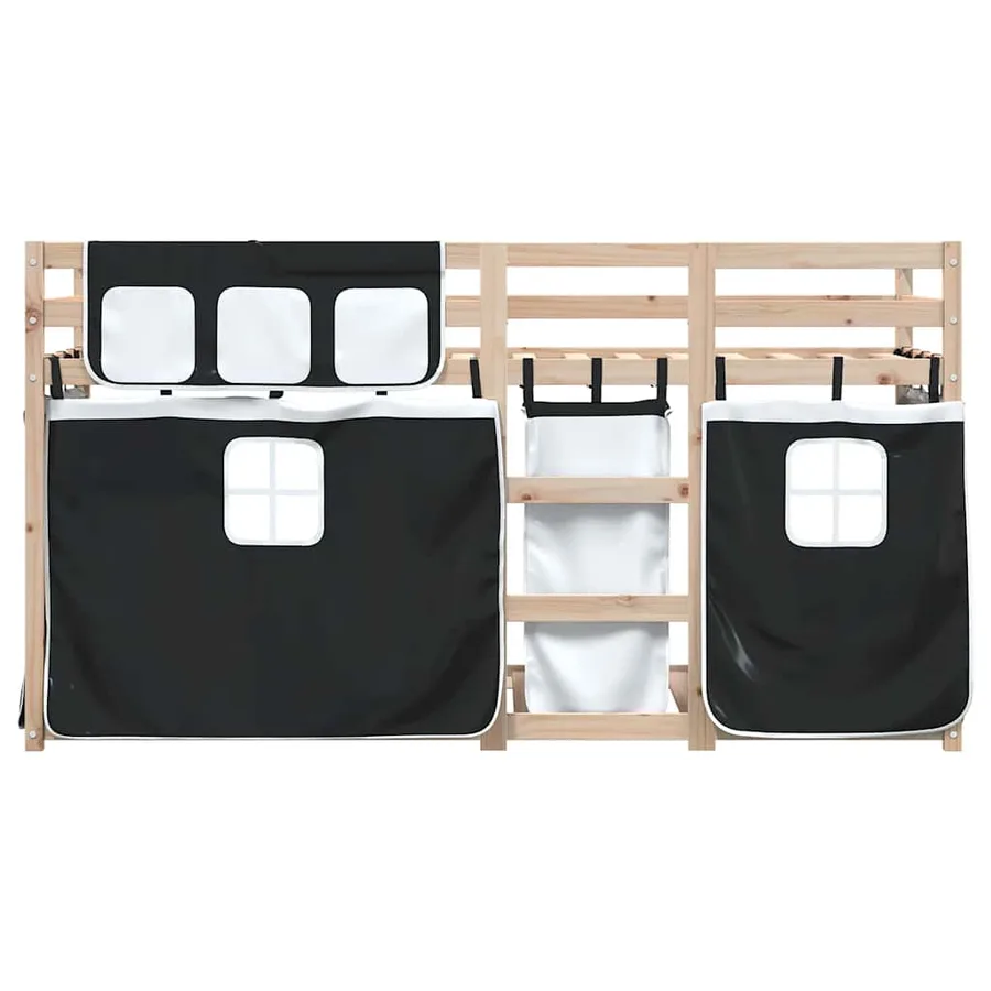 Lit superposé sans matelas 80x200 cm bois de pin massif - 5