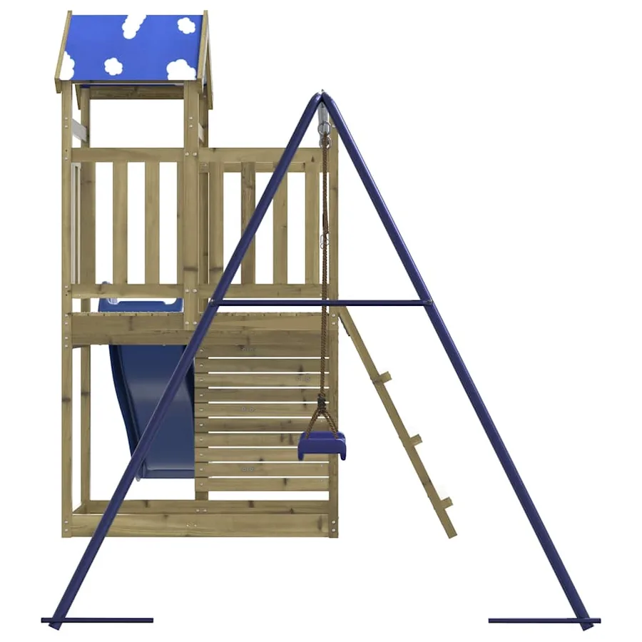 Aire de jeux d'extérieur bois de pin imprégné - 6
