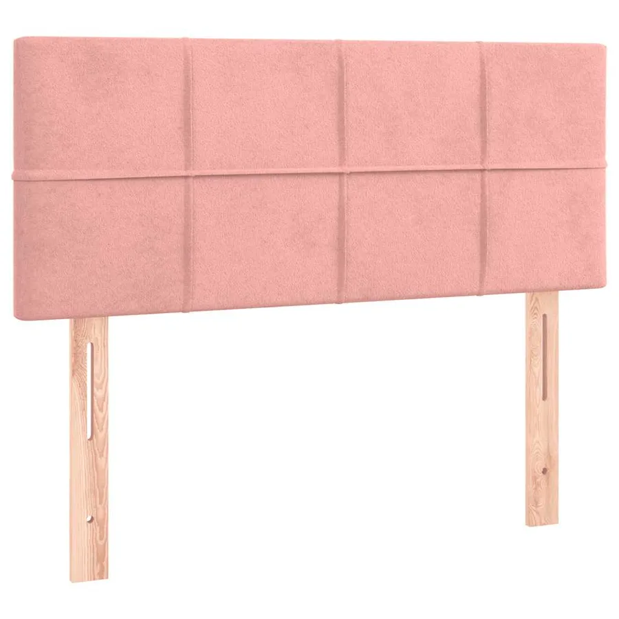 Sommier à lattes de lit et matelas LED rose 120x190 cm velours - 8