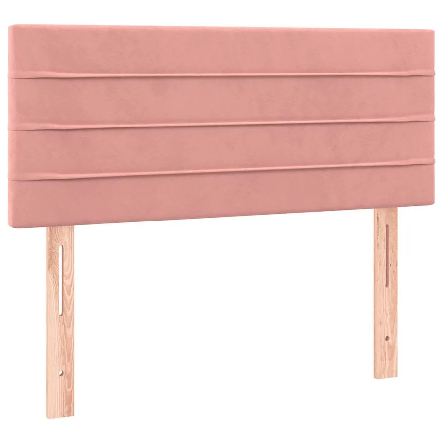 Sommier à lattes de lit et matelas LED rose 120x190 cm velours - 9
