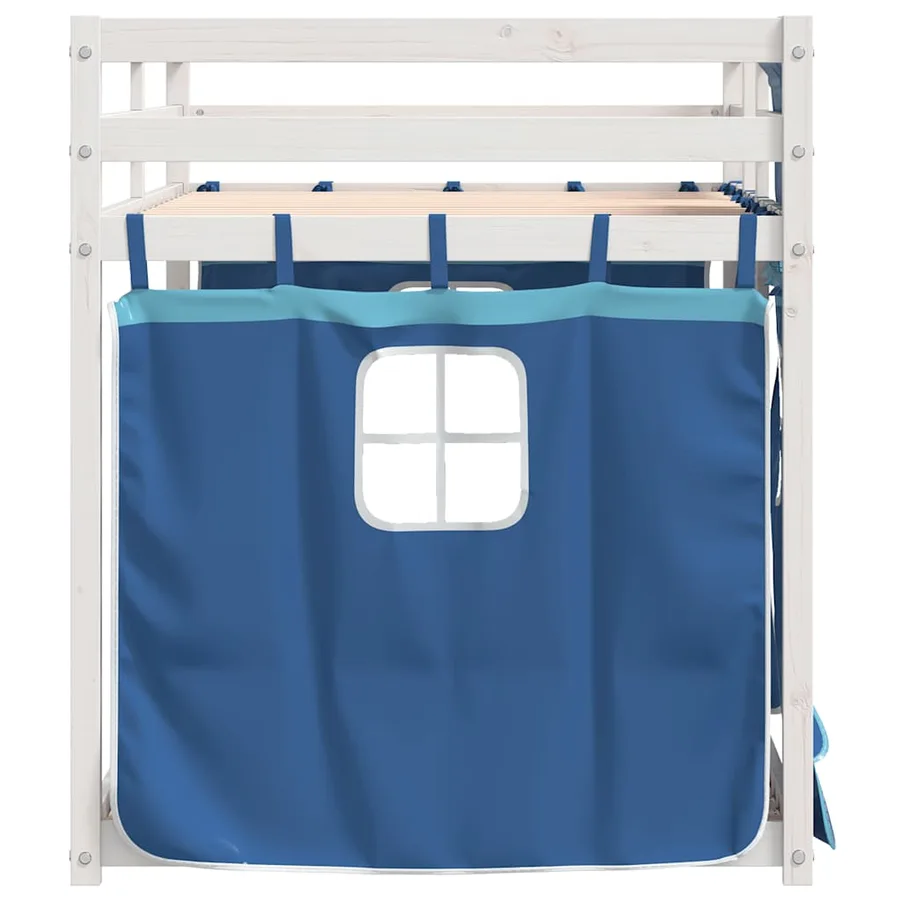 Lit superposé sans matelas bleu 80x200 cm bois de pin massif - 6