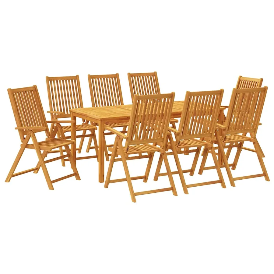 Ensemble à manger de jardin 9 pcs 180x90x75 cm bois d'acacia solide - 2