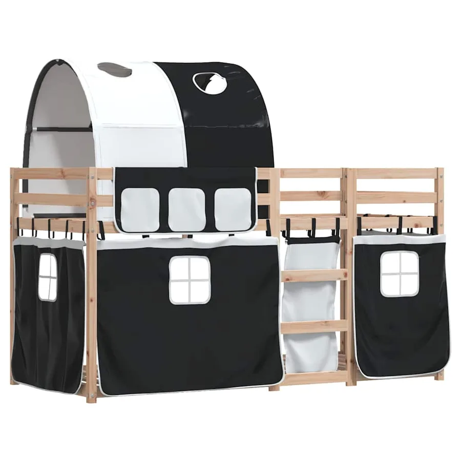 Lit superposé sans matelas 90x200 cm bois de pin massif - 3