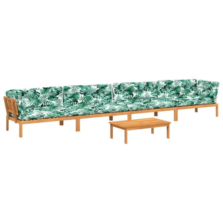 Salon palette de jardin avec coussins 5pcs bois d'acacia massif - 2