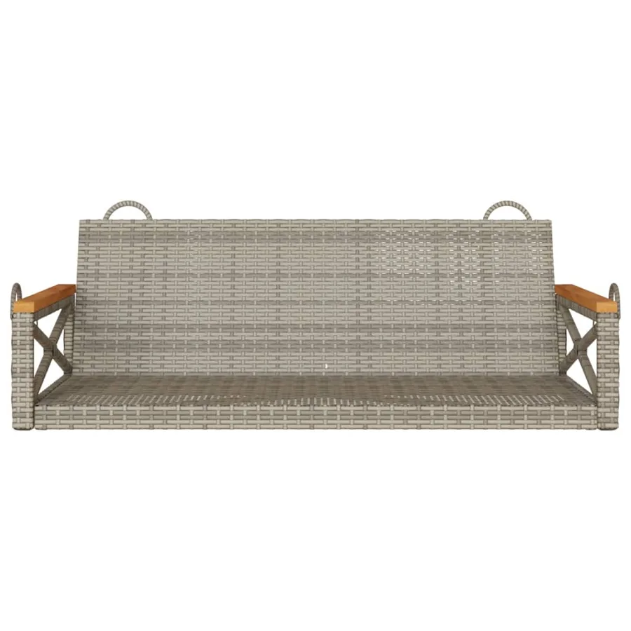 Balancelle gris 109x62x40 cm résine tressée - 4