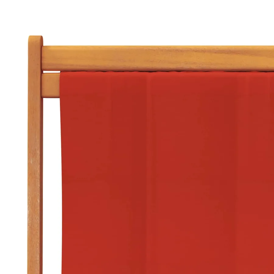 Chaises de plage pliables lot de 2 rouge tissu - 8