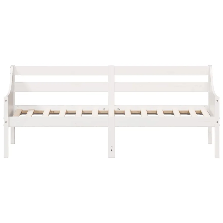 Lit de jour sans matelas blanc 90x190 cm bois de pin massif - 4