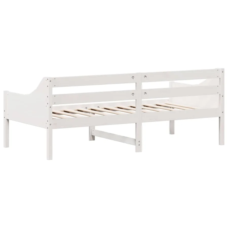 Lit de jour sans matelas blanc 90x190 cm bois de pin massif - 6