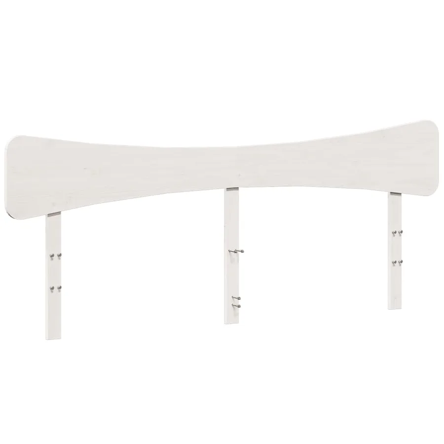 Tête de lit blanc 200 cm bois massif de pin - 2