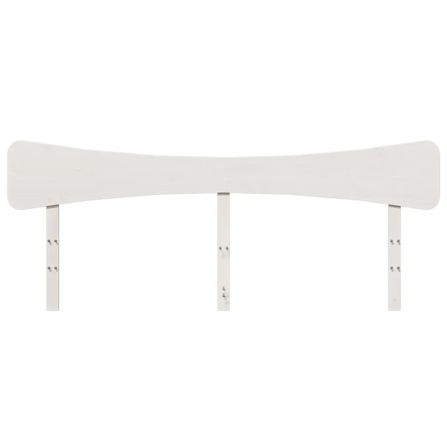 Tête de lit blanc 200 cm bois massif de pin - 4