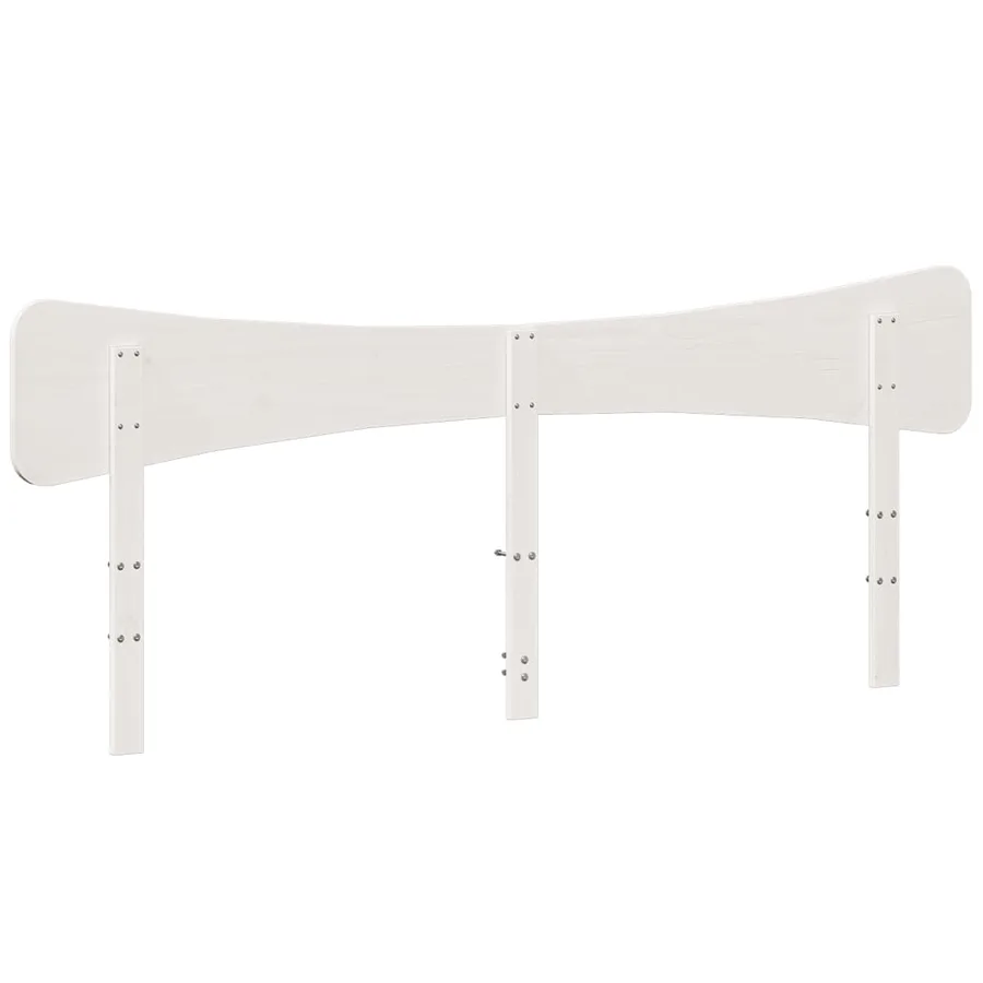Tête de lit blanc 200 cm bois massif de pin - 6