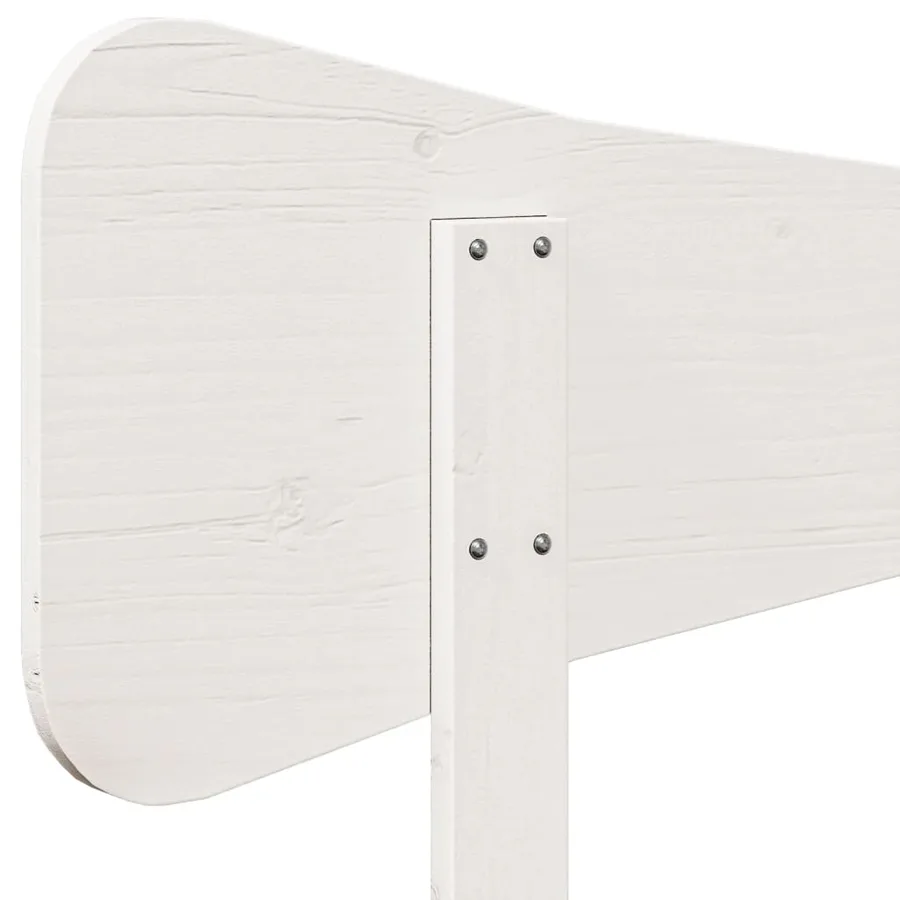 Tête de lit blanc 200 cm bois massif de pin - 7