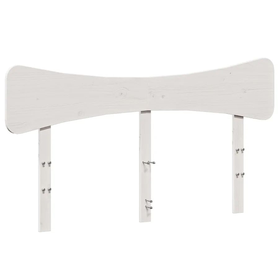 Tête de lit blanc 150 cm bois massif de pin - 2