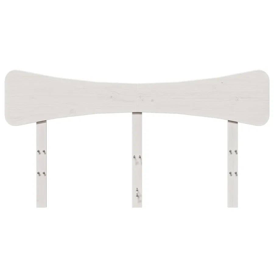 Tête de lit blanc 150 cm bois massif de pin - 4