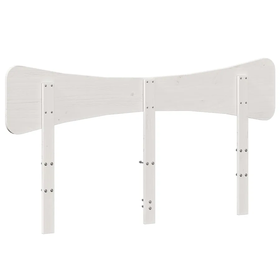 Tête de lit blanc 150 cm bois massif de pin - 6