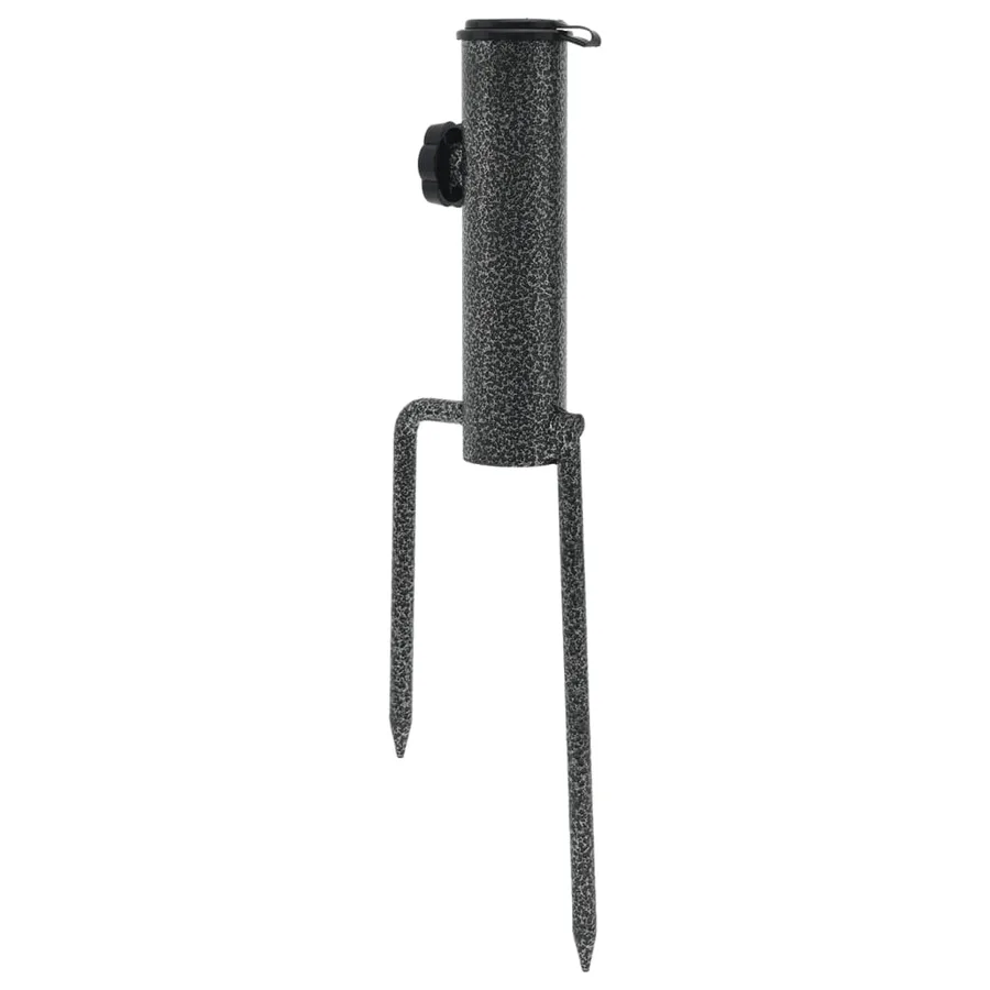 Support de parasol avec piquets 2 pcs 9x35 cm acier galvanisé - 4