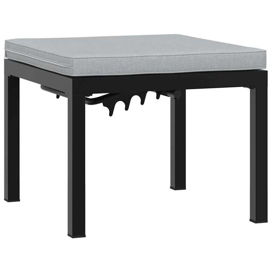 Ensemble de banc de jardin avec coussins 4 pcs noir - 4