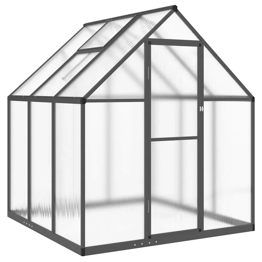 Serre avec cadre de base anthracite 169x169x195 cm aluminium - 2