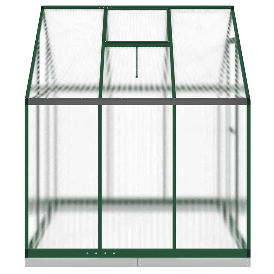Serre avec cadre de base vert 169x169x202 cm aluminium - 4
