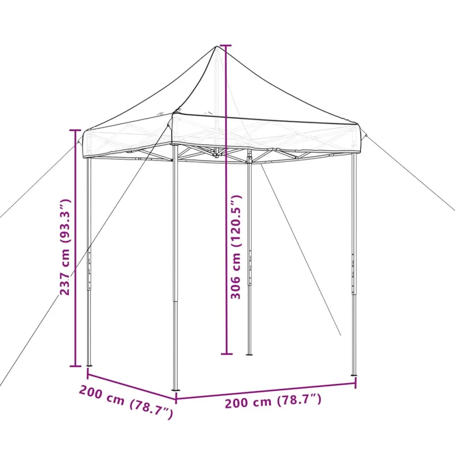 Tente de réception pliable escamotable vert 200x200x306 cm - 9