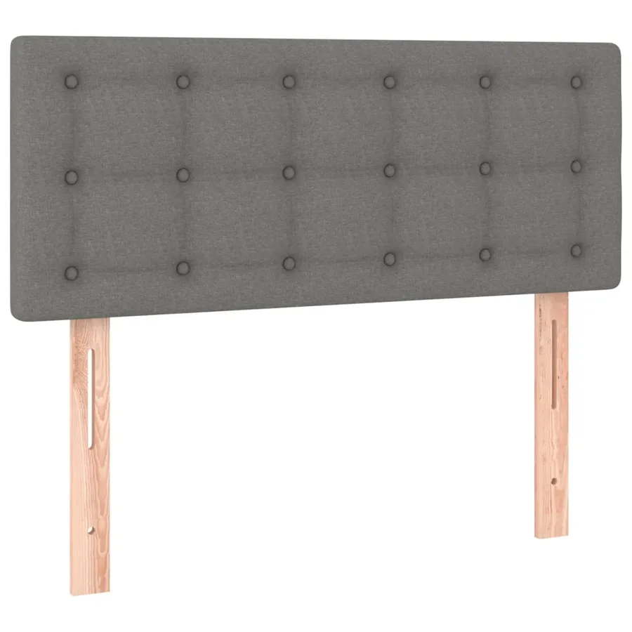 Sommier à lattes de lit avec matelas gris foncé 120x190cm tissu - 7
