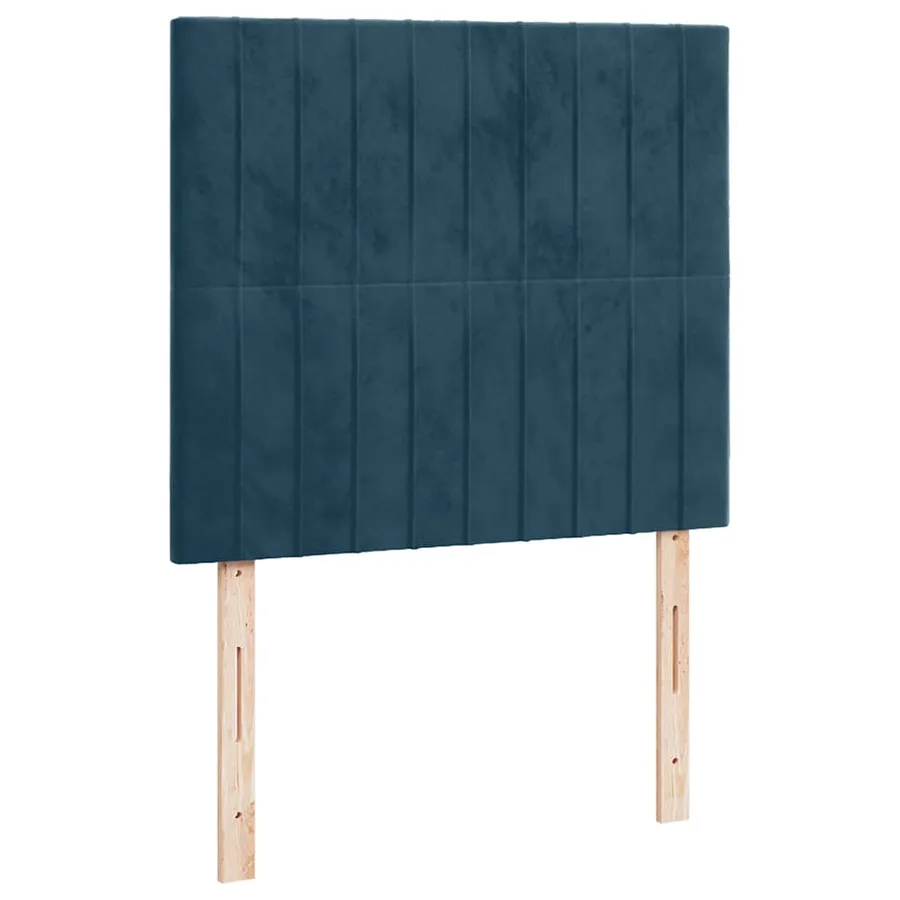 Sommier à lattes de lit avec matelas LED bleu foncé 120x190 cm - 9