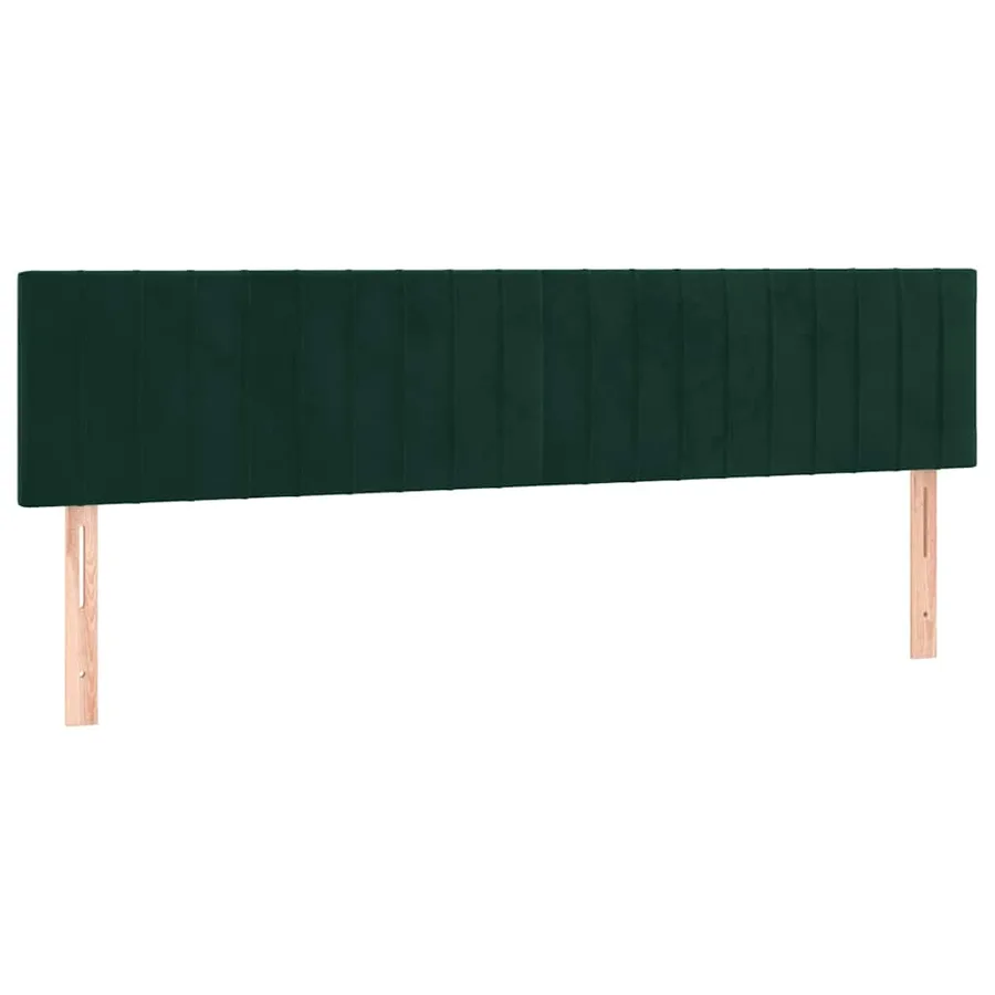 Cadre de lit sans matelas vert foncé 120x190 cm velours - 8