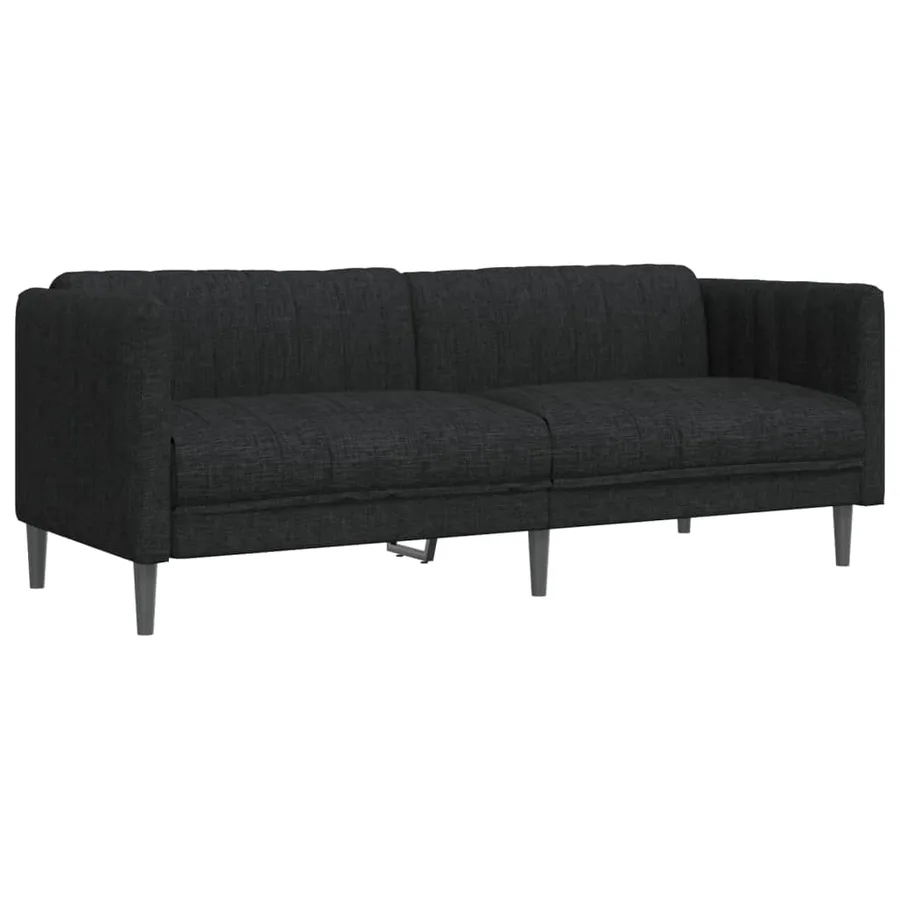 Ensemble de canapés 2 pcs noir tissu - 4