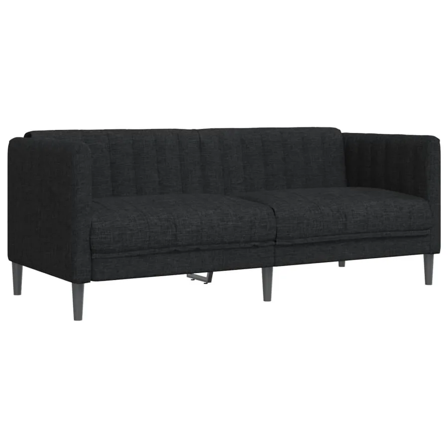 Ensemble de canapés 2 pcs noir tissu - 5