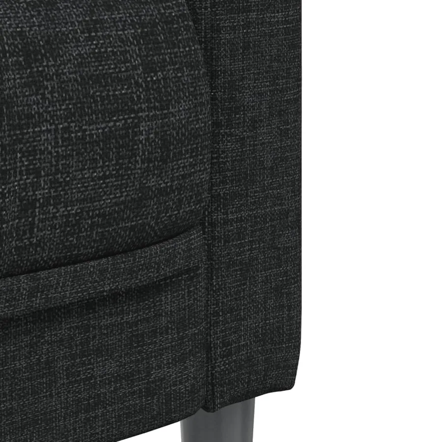 Ensemble de canapés 2 pcs noir tissu - 6