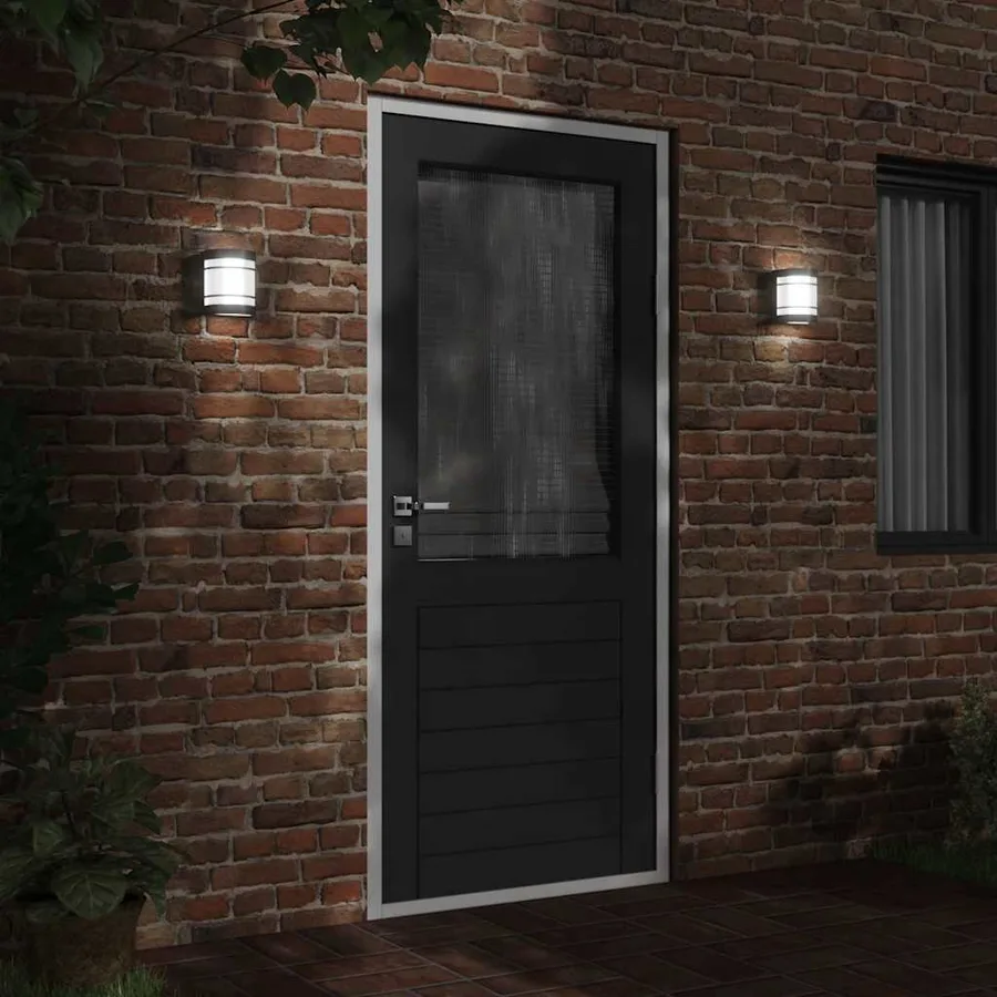 Applique murale d'extérieur noir acier inoxydable - 3