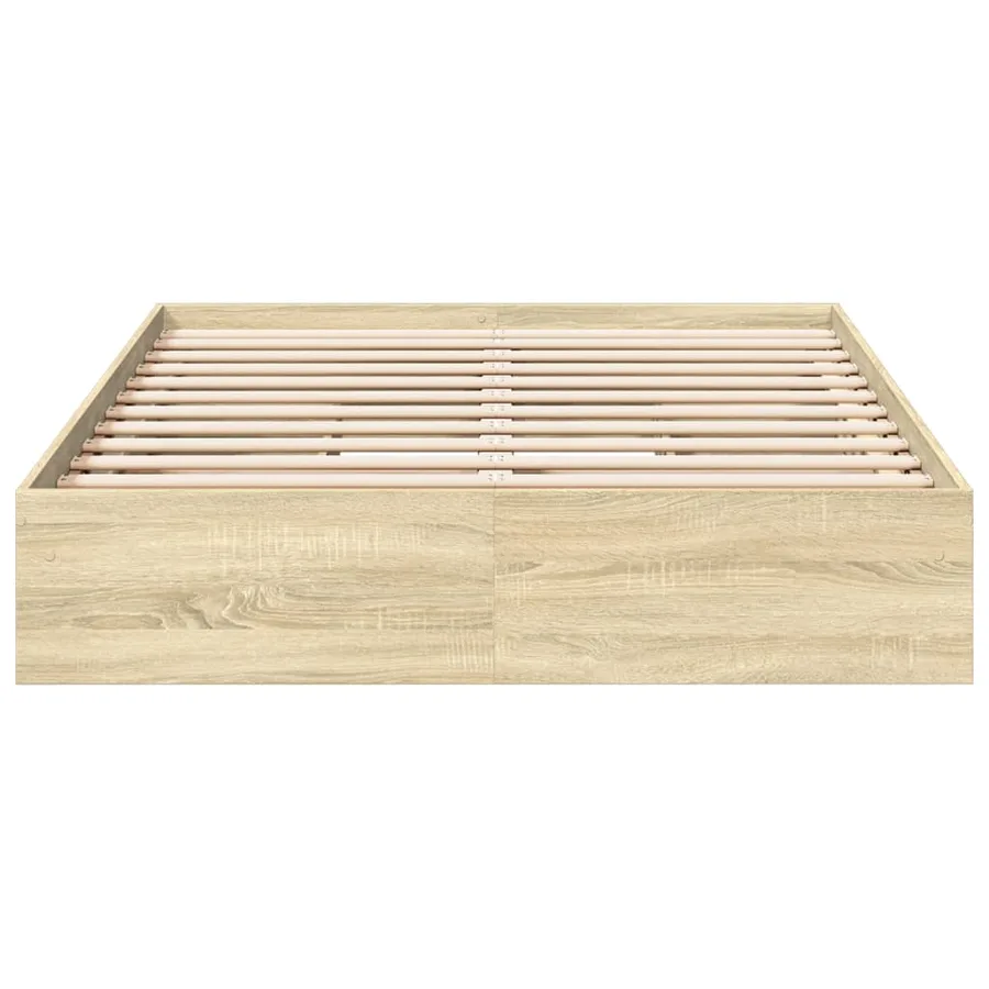 Cadre de lit avec tiroirs sans matelas chêne sonoma 140x190 cm - 4