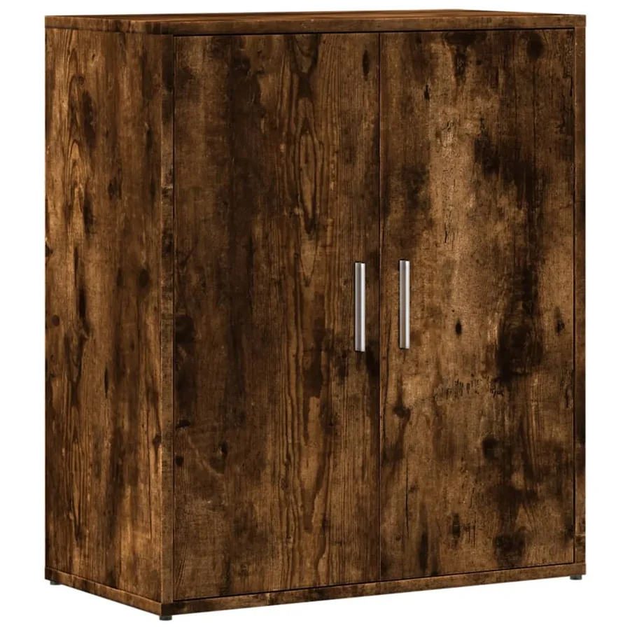 Buffet chêne fumé 60x31x70 cm bois d'ingénierie - 2