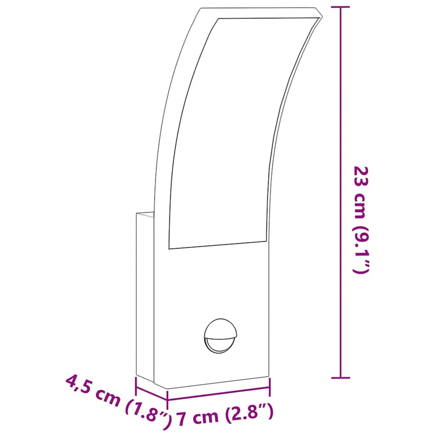 Applique murale LED d'extérieur avec capteurs blanc - 9
