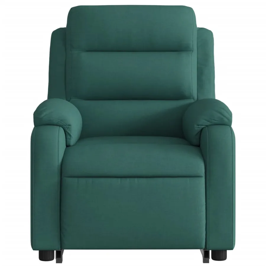 Fauteuil inclinable de massage électrique Vert foncé Tissu - 9