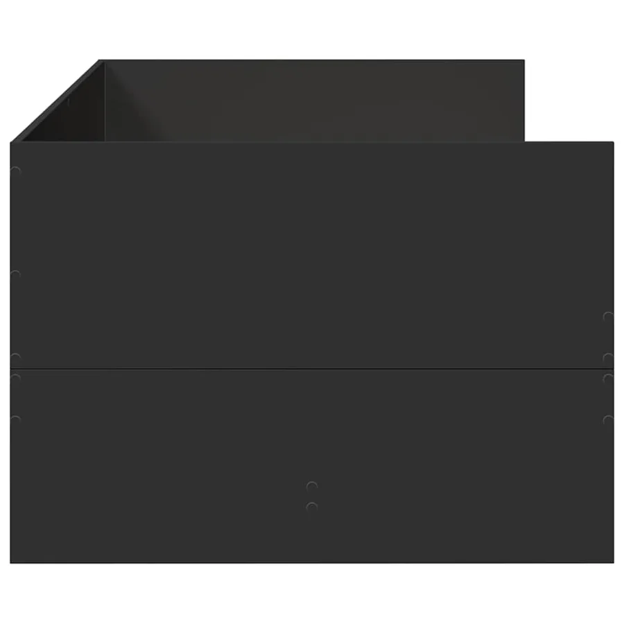 Lit de jour avec tiroirs sans matelas noir 75x190 cm - 5