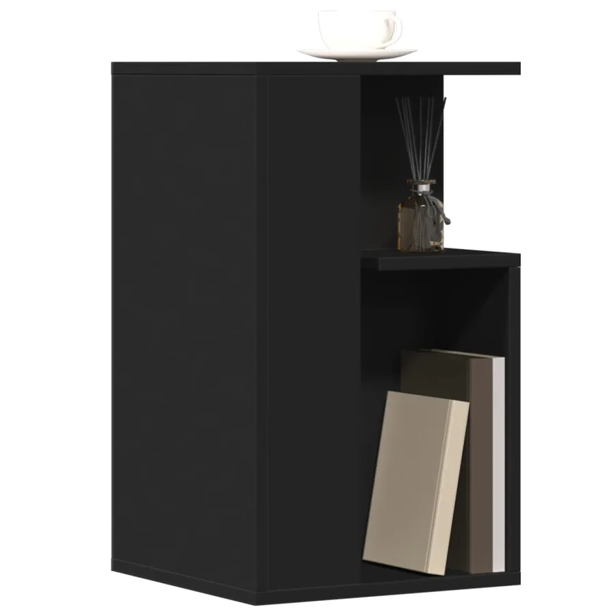 Table d'appoint noir 35x35x60 cm bois d'ingénierie - 4