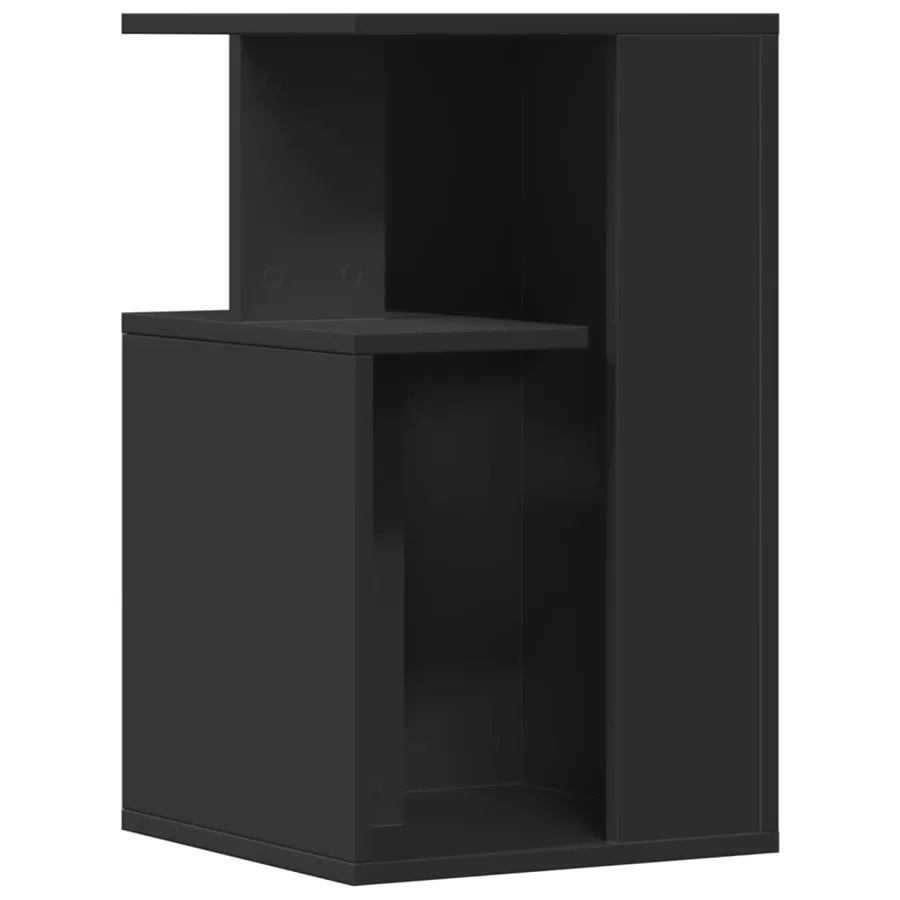 Table d'appoint noir 35x35x60 cm bois d'ingénierie - 7