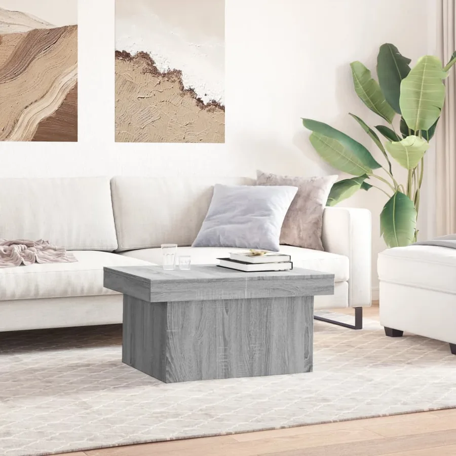 Table basse sonoma gris 100x55x40 cm bois d'ingénierie - 3