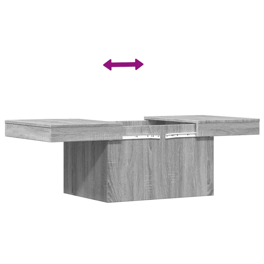 Table basse sonoma gris 80x55x40 cm bois d'ingénierie - 9