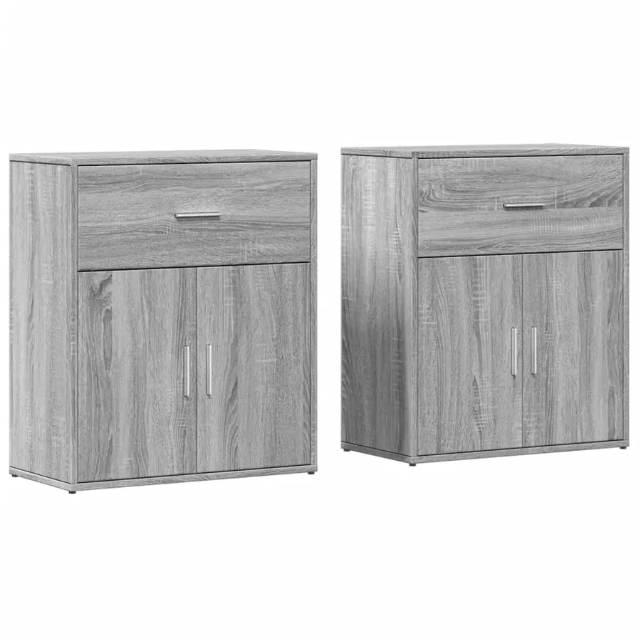 Buffets 2 pcs sonoma gris 60x31x70 cm bois d'ingénierie - 2