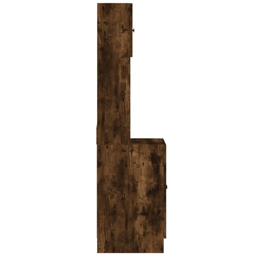 Armoire de cuisine chêne fumé 60x50x180 cm bois d'ingénierie - 5