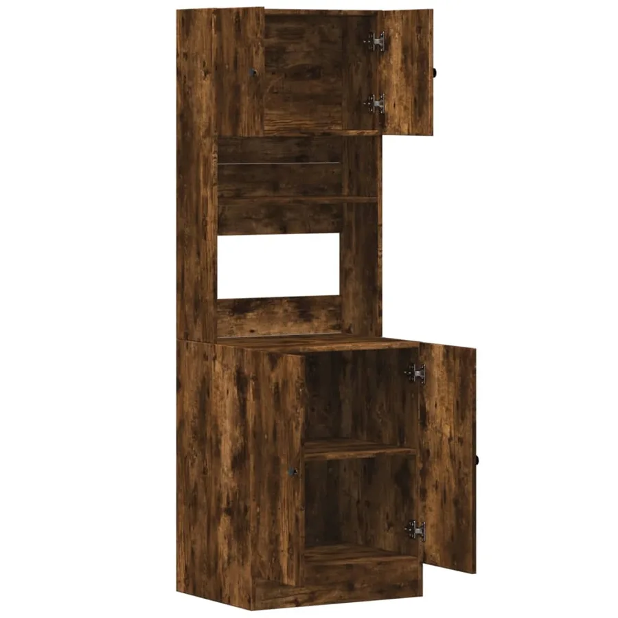 Armoire de cuisine chêne fumé 60x50x180 cm bois d'ingénierie - 7